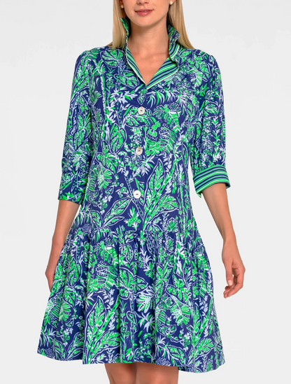 Green Printed Sweet Dress