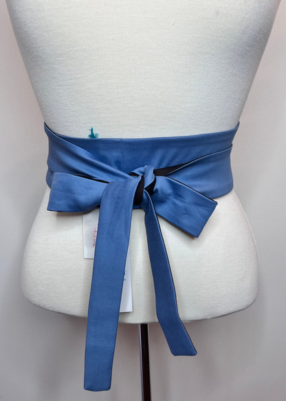 Elegant Blue Dress With Detachable Belt