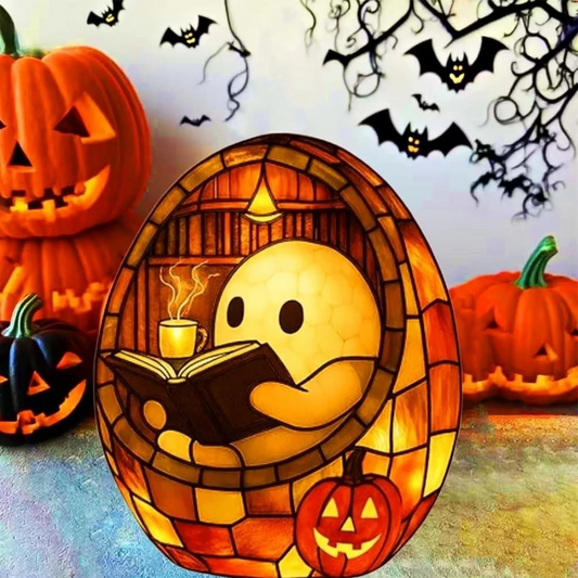 Clearance！3D Stained Resin Halloween Ghost Lamp