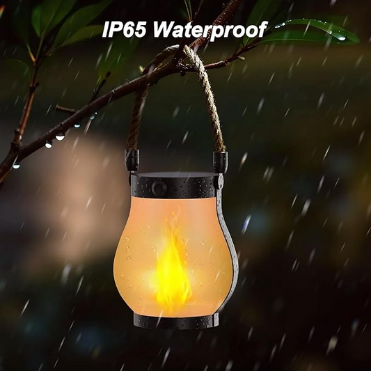Solar Powered Outdoor Waterproof Lantern with Dual Charging (USB/Solar) and 2 Modes
