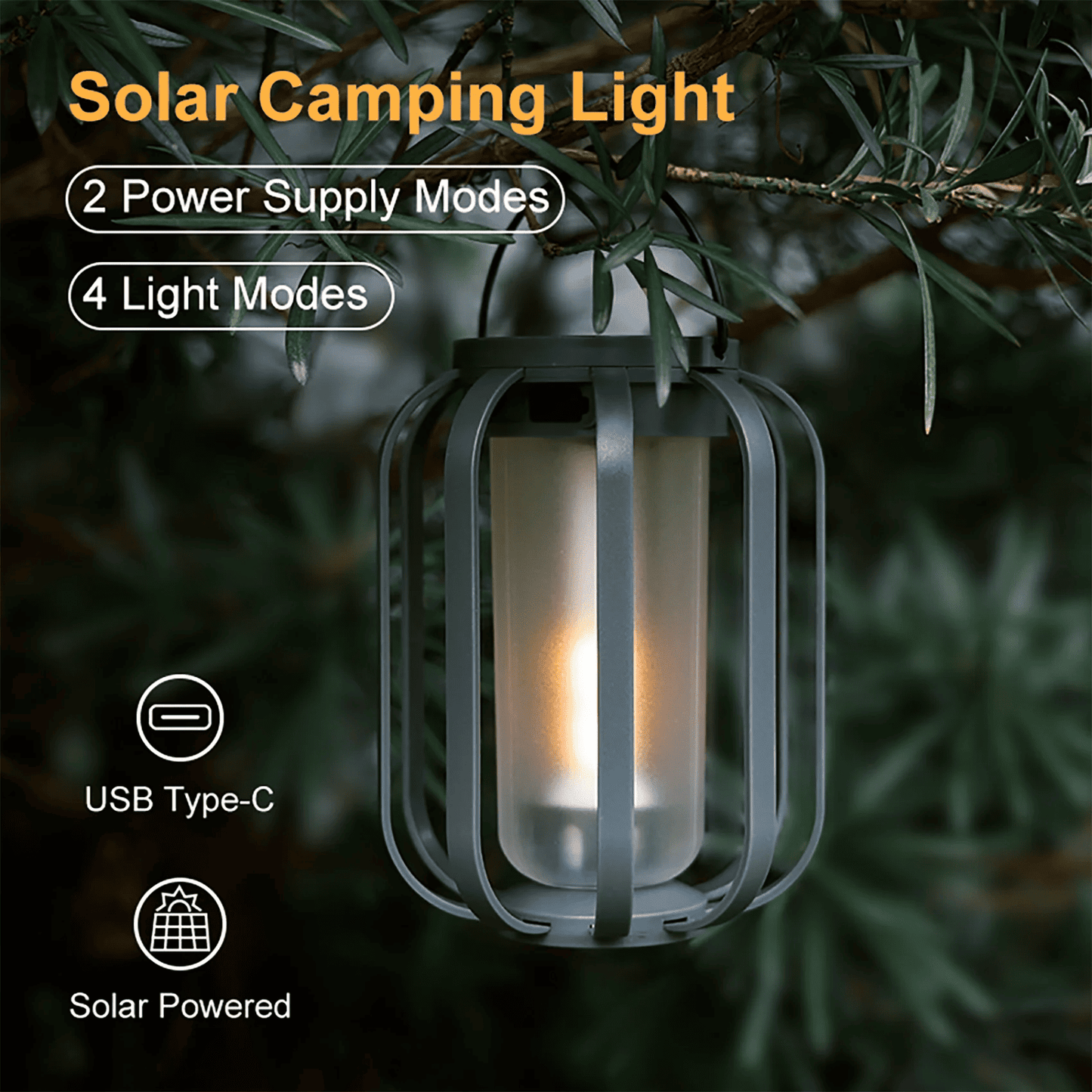 Newest Solar Lights Outdoor,with  4 Lighting Ambiance
