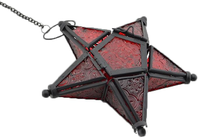 Star Hanging Decor Decorative Lantern Candle