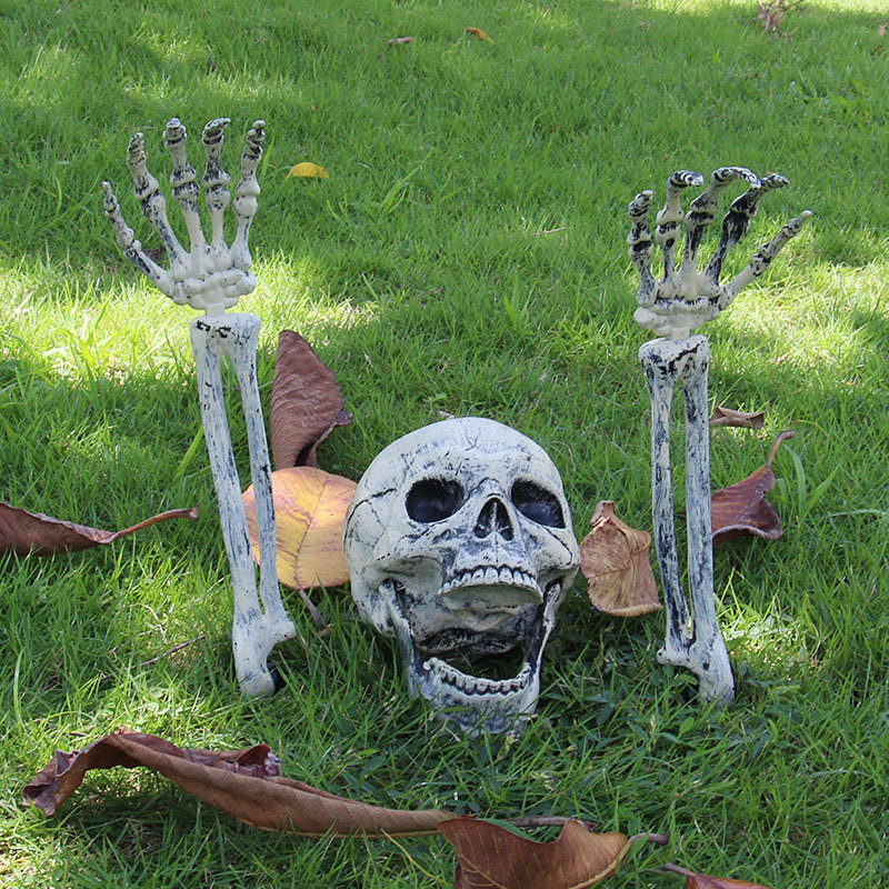 Halloween Skull, Hand, and Bone 3Piece Set Realistic Decorations