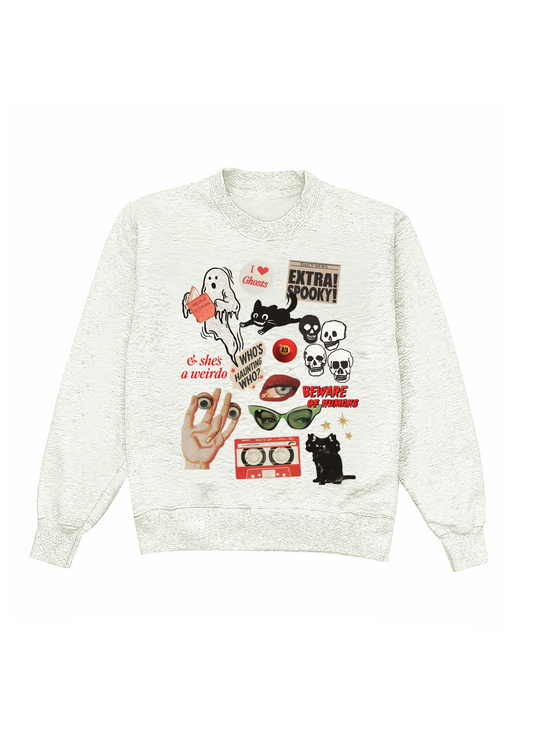 Halloween Charms Heather Crewneck