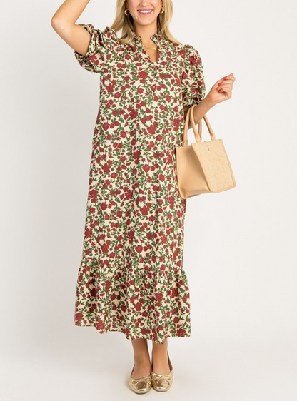Marjorie Floral Maxi, Ecru