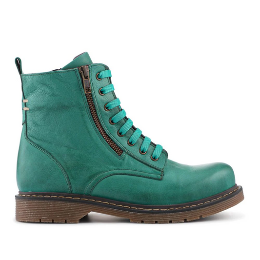 Wide-Fit Leather Zip-Up Boots