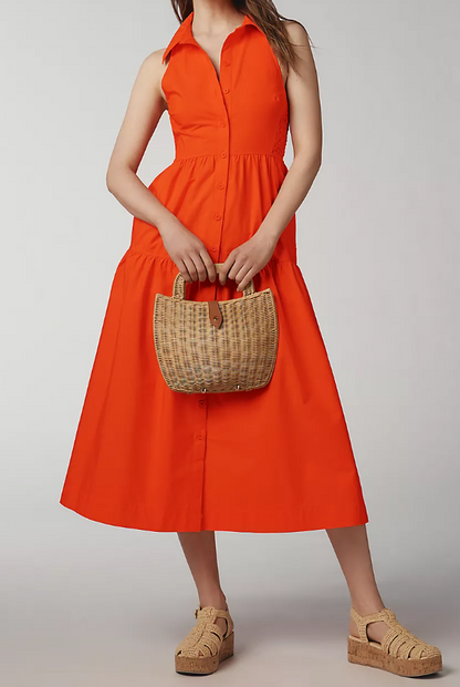 Adjustable Sleeveless Midi Dress
