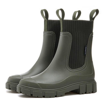 Women's Rain Boots Waterproof Elastic