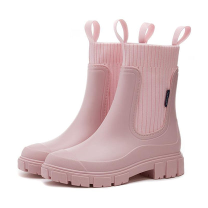 Women's Rain Boots Waterproof Elastic