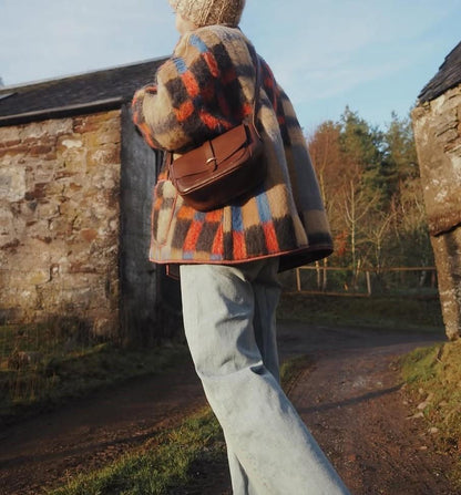 Multi-colored suede jacket