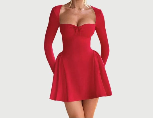 Sweetheart Neck A-line Mini Dress