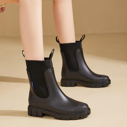 Women's Rain Boots Waterproof Elastic