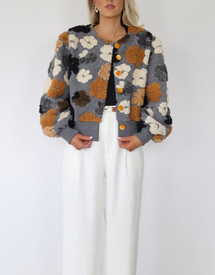 The Floral Cropped Bomber Jacket