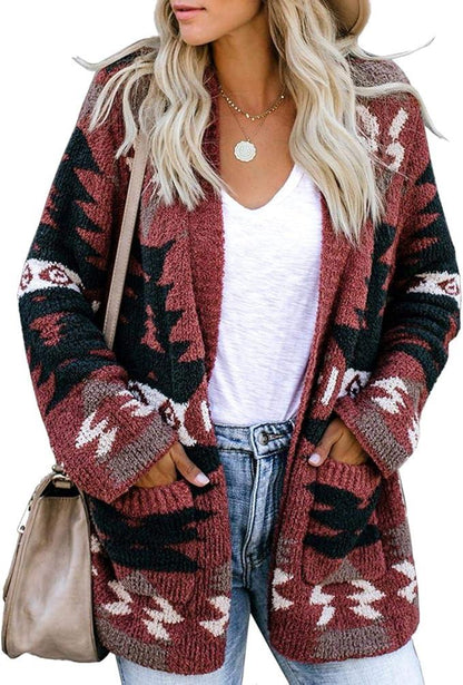 Long Sleeve Knit Christmas Jacket Coat