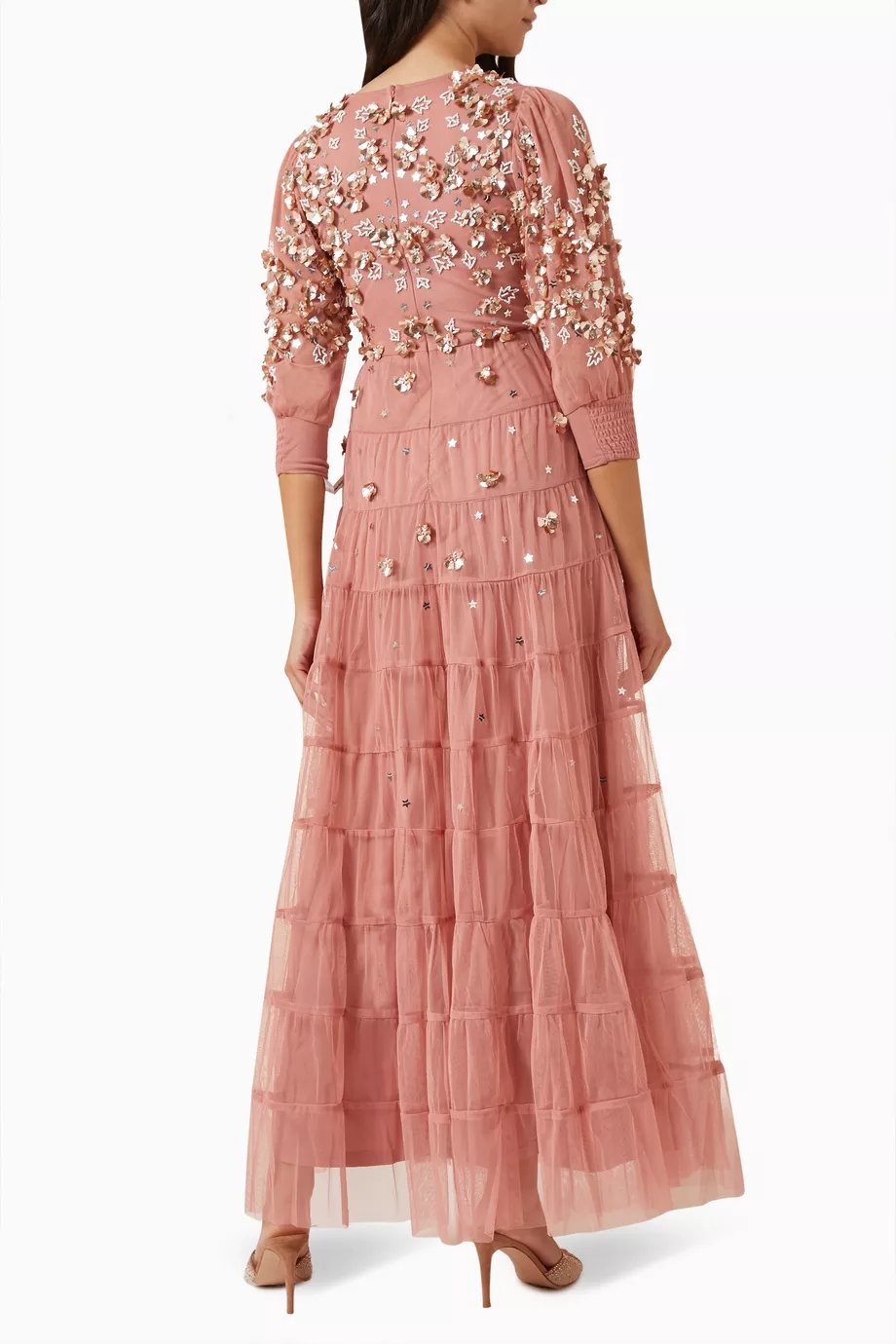 Marissa Embellished Tiered Maxi Dress