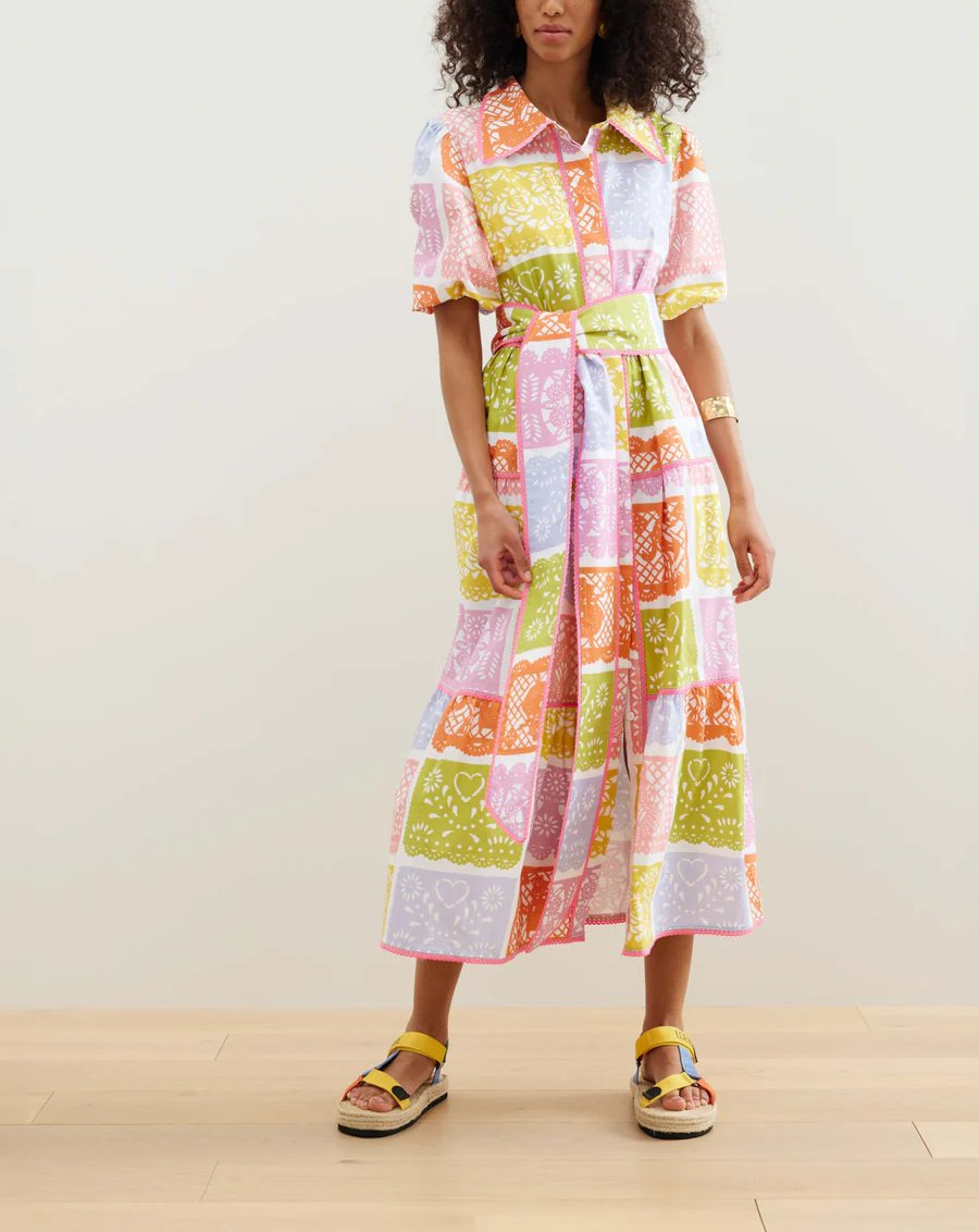 Patchwork colorful dress