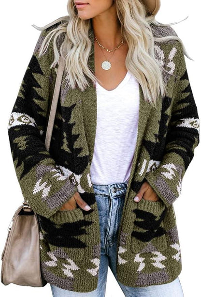 Long Sleeve Knit Christmas Jacket Coat